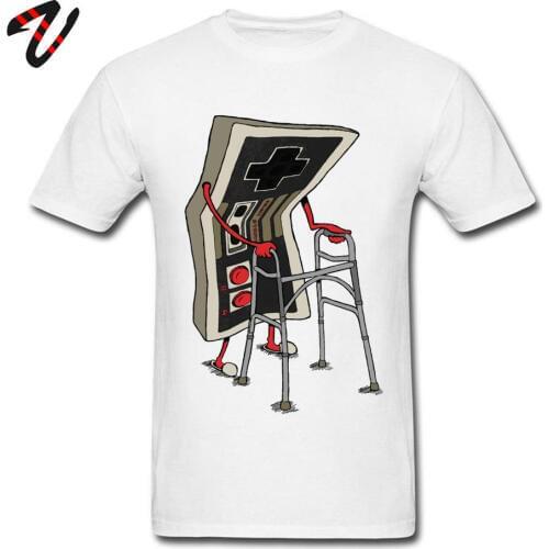 Old School T-shirt Men Video Game Tshirt Vintage Graphic Tops & Tees 80s Retro Designer T Shirts Arcade Streetwear 100% Cotton