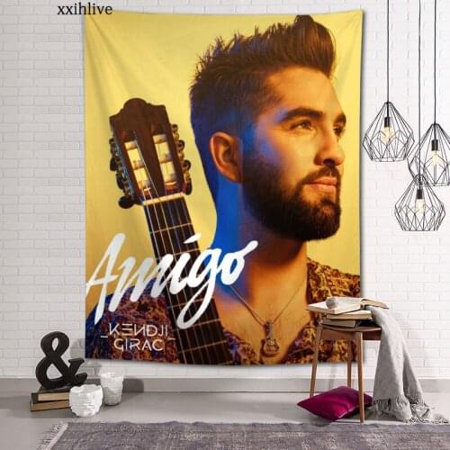 Custom Tapestry Popular Singer Kendji Girac Printed Large Tapestries Hippie Wall Hanging Bohemian Art Decoration Room Decor