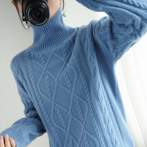 Cardigans for women 2020 knitted sweater turtleneck bottoming sweater new thick sweater for autumn and winter