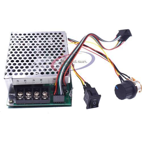 DC 10-50V 40A Motor Speed Controller PWM Motor 12V/24V/36V/48V Inverted Switch CW CCW Reversible Pulse Driver 10V-50V
