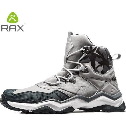 Rax New Waterproof Hiking Boots Mountain Boots Men Outdoor Sneakers Tactical Shose Sports Shoes Genuine Leather Hiking Shoes