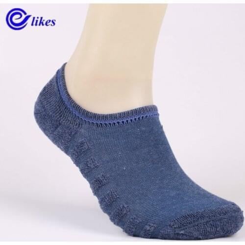 10 pairs/lot Plus Big Size Mens fashion towel bottom boat socks cotton Sport sweat breathes Silicone Anti-Slip Invisible Socks