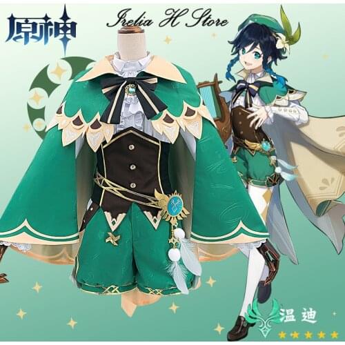 New Game Cosplays Genshin Impact Venti Cosplay Costume Halloween costumes