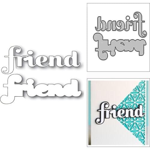 New Shadow Friend Word Script 2020 Metal Cutting Dies for DIY Scrapbooking and Card Making Decorative Embossing Craft No Stamps