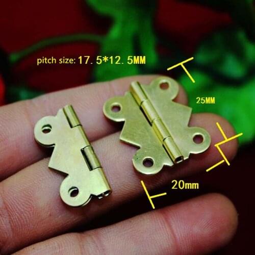 Wholesale Yellow Metal Hinge,Cabinet Door Hinge 4 Holes Butterfly Antique,Vintage Butterfly Hinge,20*25mm,500Pcs