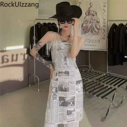 Летние платья с принтом Rockulzzang China At AliExpress