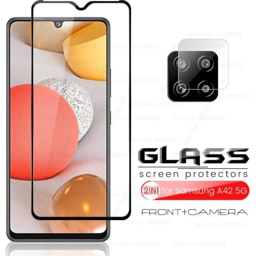 Samsun a 42 glass screen protectors for samsung galaxy a42 5g 2020 sm-a426b 6.6'' phone tempered glass camera protective covers
