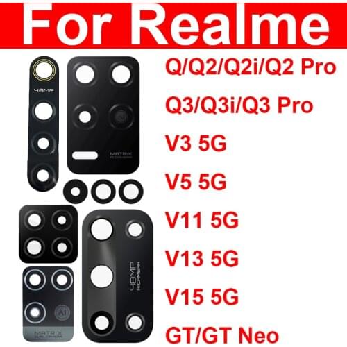 Back Rear Camera Glass Lens For OPPO Realme Q2 Q2i V3 V5 X50 X50M X50T Pro Play X7 Pro 5G Master Edition Replacement Parts