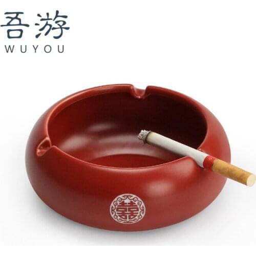 Wedding Supplies Red Ashtray Creative Ceramic Personality Trend Wedding Ashtray Home Living Room Wedding