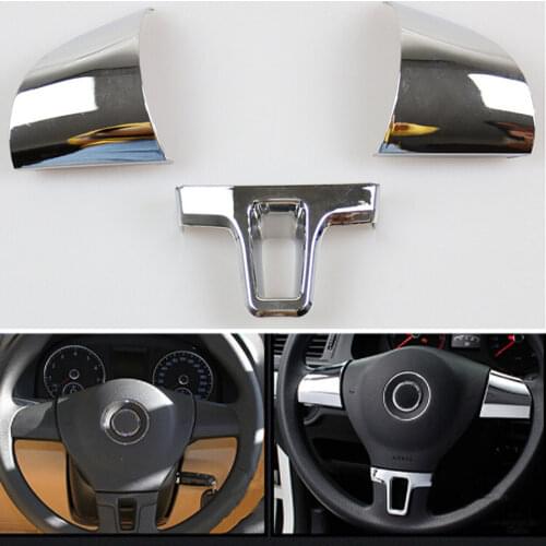 Car Steering wheel decoration sequins Cover Sticker for Volkswagen VW Golf 6 MK6 Polo Jetta MK5 MK6 2009 2010 2011 Polo bora