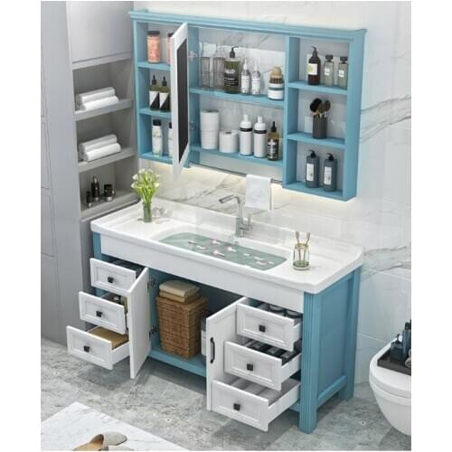 Bathroom cabinet washbasin washbasin cabinet combination simple modern floor-standing toilet small apartment light luxury washba