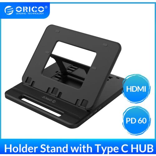 ORICO Universal Tablet Laptop Holder Stand 3 Ports USB3.0 Docking Station with Holder PD Charging For iPad iPhone Tablet Laptop