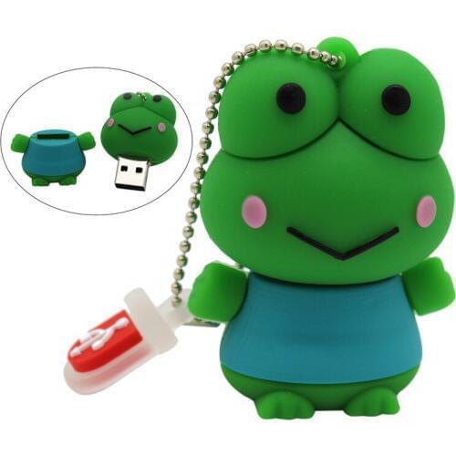 TEXT ME cartoon 64GB cute frog USB Flash Drive 4GB 8GB 16GB 32GB Pendrive USB 2.0 Usb stick