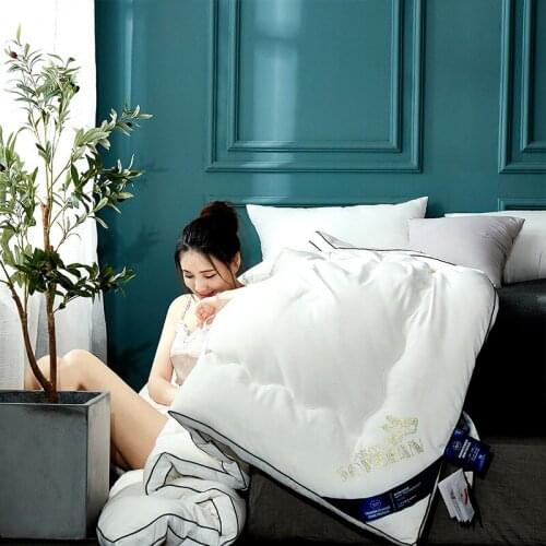 Winter 10 % Soybean Fiber Quilt Double Winter Thicken Keep Warm Duvets Comforters Blend Cotton Cover King Queen Size Bedding