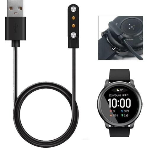 1M USB Charging Cable Charger Dock Power Adapter for Xiaomi Haylou Solar LS05/ LS01/LS02 Smart Watch Accessories