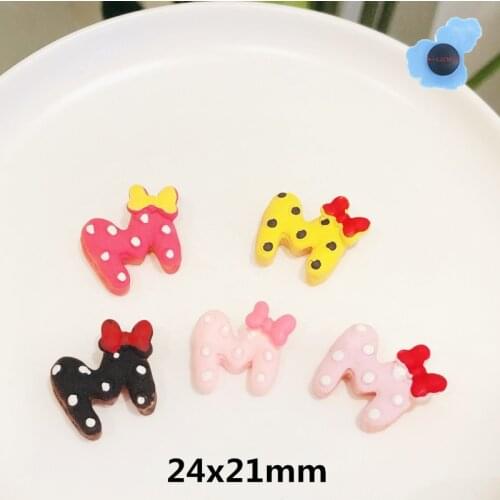 1Pcs Bowknot M Letters Simulation Shoe Charms Shoe Buckle Decoration Fit Holes Wristbands Backpack Kids Girls Gifts Croc Jibz