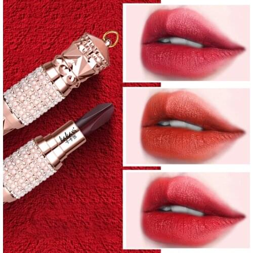 1PC Three-color Lipstick Matte Matte Long-lasting Moisturizing Lipstick Waterproof Red Lip Tint Beauty Cosmetic TSLM1