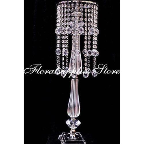 10 pcs/ Lot Table Flower Rack 75 CM Tall Acrylic Crystal Wedding Road Lead Wedding Centerpiece Event Party Decoration