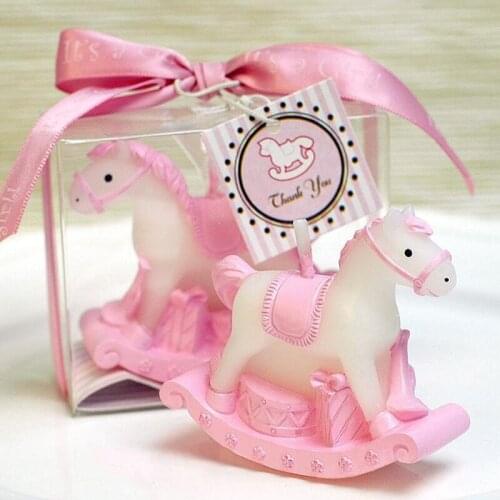 20pcs Rocking Horse Candle Favors For Baby Shower Kids Birthday Gifts Christening Keepsake Event Anniversary Favors
