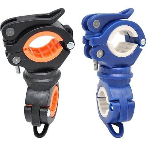 360° Rotation Bicycle Flashlight Mount Holder Handlebar Seatpost Cycling Quick Release LED Light Mounting Holder Clip Clamps