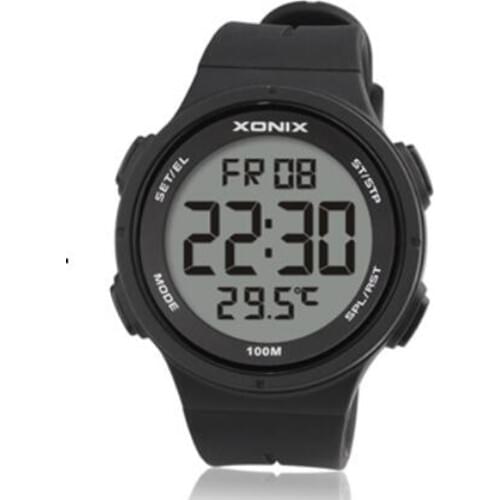 Men Digital Sports Watch temperature Display Waterproof 100m Led Light Swimming Multi Function Boys watch Outdoor Wristwatch