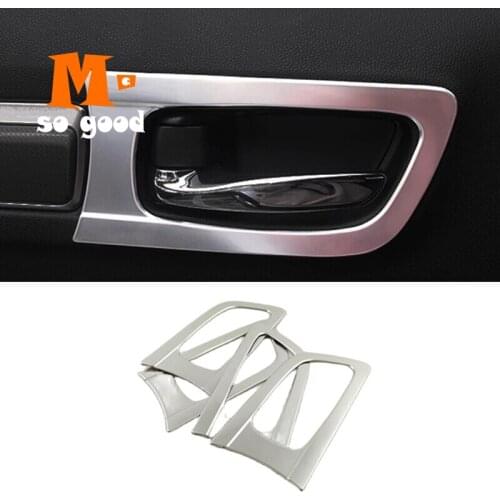 For Renault Koleos Stainless Deco Car Inner Door Window Handle Bowl Frame Cover Trim Auto product Sticker Accessories 2017 2018