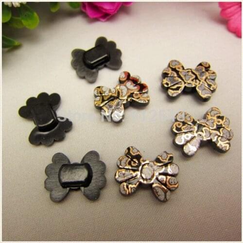 DT15 New Arrival, Hot 50 pcs Bow resin buttons handmade diy accessories, garment accessories, DIY accessories materials
