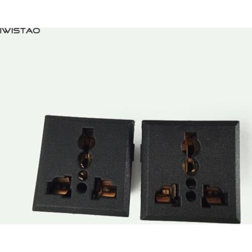 Power Socket Pure Copper Universal 10A for Aluminum Power Strip Casing WWC-STPS-10 DIY 2pcs / lot Free Shipping