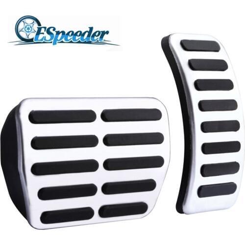 ESPEEDER Stainless Car pedal Cover Clutch Gas Brake pedals Pads For Volkswagen Skoda Fabia Polo 9N 6R Bora Golf MK4 IV
