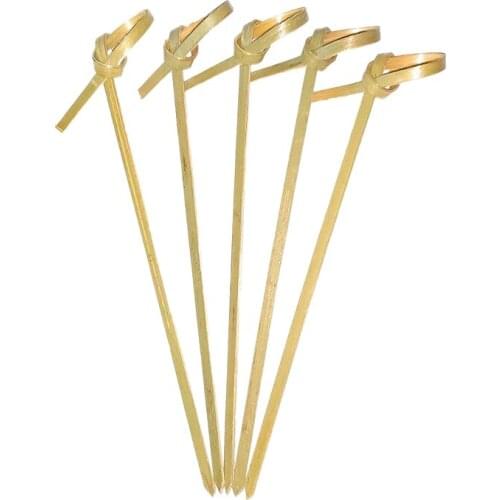 Hot YO-300 Pack Bamboo Cocktail Picks Cocktail Toothpicks Bamboo Skewers Toothpicks for Appetizers 4 Inch