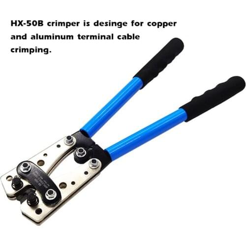 HX-50B Cable Crimping Tool Terminals Crimper Plier Car Auto Copper Ring Terminal Wire Crimp Terminals Soldered Connectors Kit