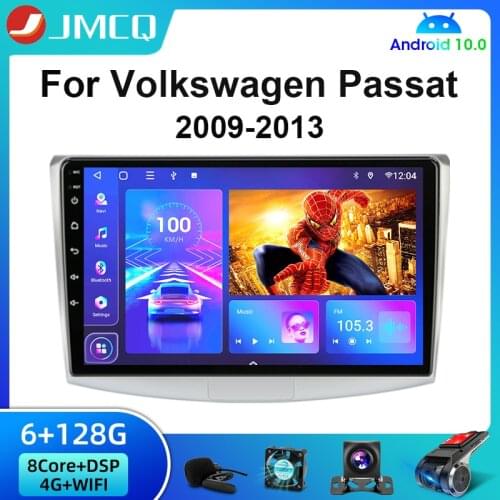 JMCQ 2 din Android10 Car Multimedia Player Radio Android auto For VW Volkswagen Passat B7 B6 CC 2010-2015 Navigation GPS 4G DSP