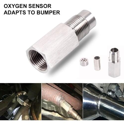 Catalytic Converter With Built-in M18x1.5 Catalytic Converter 304 Stainless Steel 6*2.5*2.5cm O2 Sensor Adapter Car Accessories