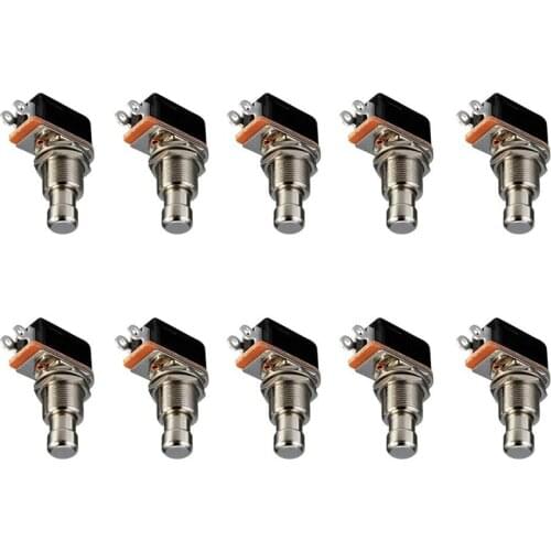 Guitar Effects Pedal Box Momentary SPST Button Stomp Foot Switch Push Button Pack of 10