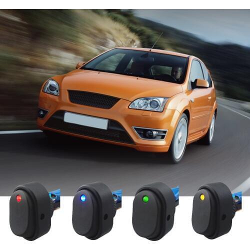 4Pcs/Lot 12V 30Amp 30A 3Pin LED OFF/ON Rocker Switch Heavy Duty Car LED Illuminated Car Dashboard Boat Marine Switch car-styling