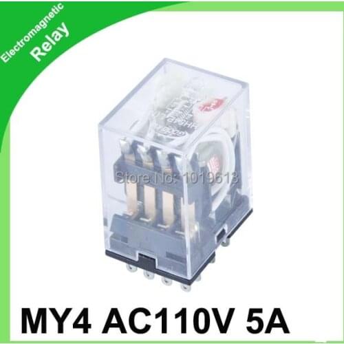 MY4 General Purpose Relay 4pdf 14-pins 20pcs per lots with relay led mini relay 220v ac