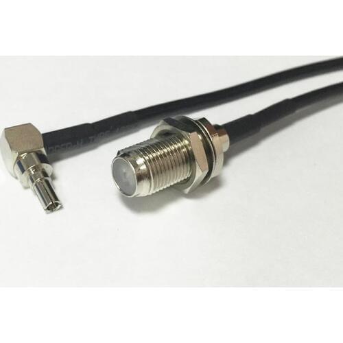 New F Female Jack Switch CRC9 Right Angle pigtail cable RG174 Wholesale 20CM 8" for 3G HUAWEI modem