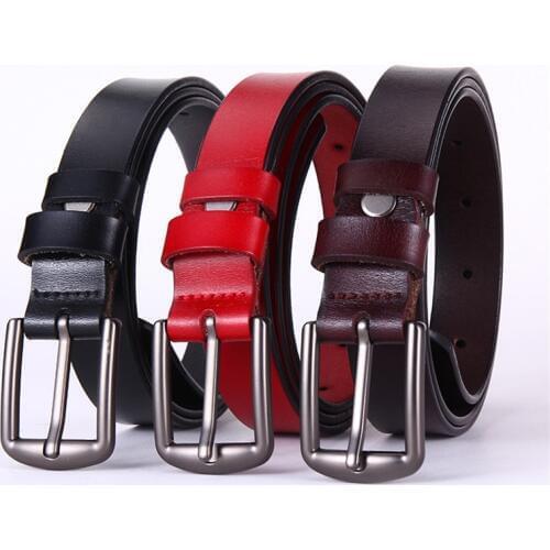 New Women Genuine Leather Belt For Female Luxury Strap Casual All-match Pin Buckle Belts Designer High Quality Cowskin Belt