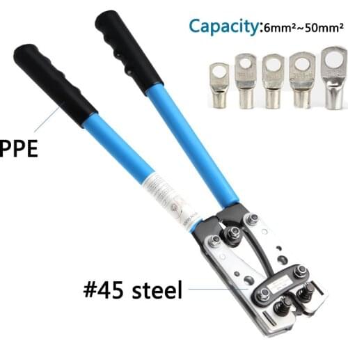 Crimping Tool For Non-insulated Connectors 6-50mm2 Cable Lug Crimping Tool Electrical crimper LX50B