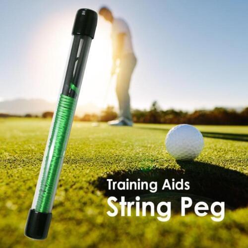 Golf Alignment Sticks Fiberglass Swing Putting String Pegs Golf Direction Practice Training Aids for Swing Training Practice