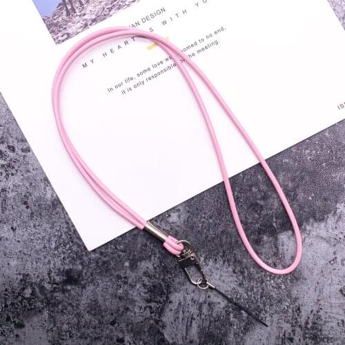 Cowhide leather Lanyard Neck Straps Mobile Phone Straps Rope Tags Strap Neck Lanyards for keys ID Card Pass Gym Hang Rope Lariat