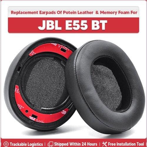 Replacement Cushion Ear Pads Earpads Pillow Cover Protein Leather for JBL E55 E55BT E55 E 55 BT Bluetooth Wireless Headphones