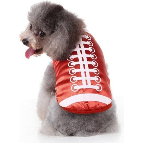 Dog Cat Rugby Jersey Costume Pet Halloween Cosplay Clothes Puppy Warm Outfits Clothes Funny Party Dress Up Pet Accessories