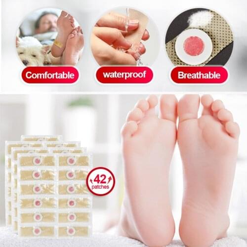 Sumifun 42pcs Wart Remover Pain Relief Plaster Foot Corn Thorn Killer Calluses Plantar Plaster Callus Removal Tool Skin