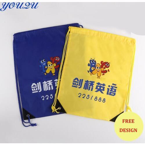 Custom Polyester drawstring bag custom Promotional drawstring bag Blank drawstring bag