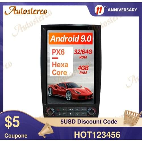 Tesla Style Android 9.0 6 Core 4GB Car GPS Navigation For Infiniti EX35 2008-2016 Stereo Head Unit Multimedia Player Auto Radio