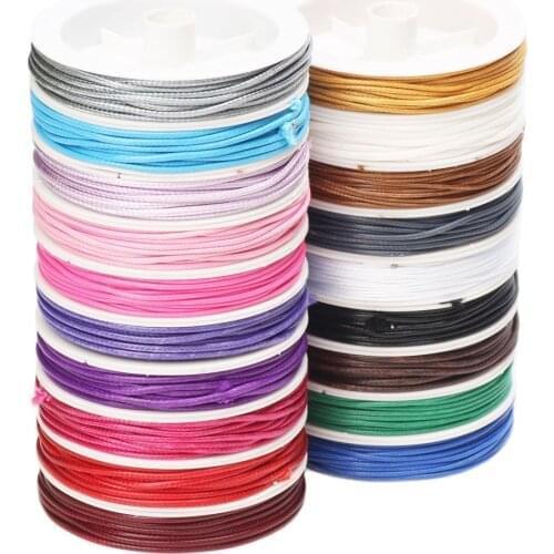 Bright Cotton Wax Line Cord Thread String Strap Necklace Bracelet Rope 2.0mm 5M/Roll DIY Jewelry Making