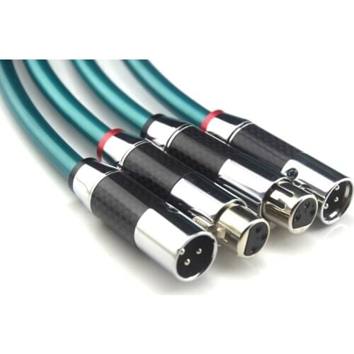 1 Pair Ortofon Hifi XLR Cable Pure OCC Audio Cable With Top Grade Carbon fiber XLR Plug