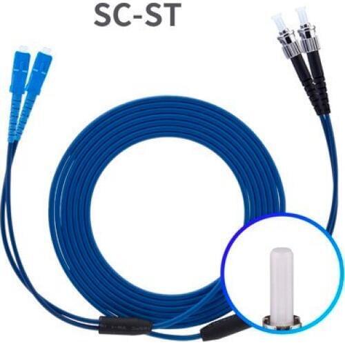 10pcs SC-ST UPC Duplex Fiber optic Patch Cord Single Mode dual core Fibre Patch Lead SC-ST UPC optical fiber jumper