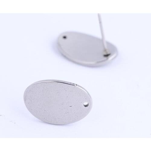 10pcs Stainelss Steel Earring Connectors Diy Stud Posts Findings For Earrings Jewelry Making Supplies